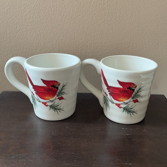 Maxcera Red Cardinal Coffee Mugs 2 Cups Christmas - Picture 4 of 4